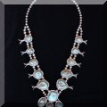 J06. Sterling silver and turquoise necklace. 